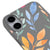 iPhone 17 Watercolor Flowers Telefon Kılıfı - Renkli Silikon - Gri