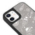 iPhone 12 Space Stars Telefon Kılıfı - Deri - Açık Gri