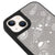 iPhone 15 Space Stars Telefon Kılıfı - Deri - Açık Gri