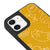 iPhone 12 Meow Telefon Kılıfı - Deri - Sarı