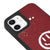 iPhone 12 Smile Spray Telefon Kılıfı - Deri - Bordo