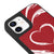 iPhone 12 Hearts in a Row Telefon Kılıfı - Deri - Kırmızı