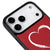 iPhone 17 Pro Hearts in a Row Telefon Kılıfı - Deri - Kırmızı