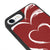 iPhone 8 Hearts in a Row Telefon Kılıfı - Deri - Kırmızı