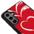Samsung S25 Plus Hearts in a Row Telefon Kılıfı - Deri - Kırmızı