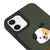 iPhone 12 Mini With Paw Telefon Kılıfı - Deri - Koyu Yeşil