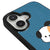 iPhone 16 With Paw Telefon Kılıfı - Deri - Mavi