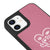 iPhone 12 Love is Here Telefon Kılıfı - Deri - Pudra Pembe