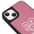 iPhone 15 Love is Here Telefon Kılıfı - Deri - Pudra Pembe
