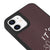 iPhone 12 Mini Its Ok Fine Telefon Kılıfı - Deri - Mor