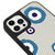 iPhone 13 Pro Evil Eye Look Telefon Kılıfı - Deri - Beyaz