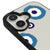 iPhone 16 Evil Eye Look Telefon Kılıfı - Deri - Beyaz