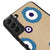 Samsung S22 Evil Eye Look Telefon Kılıfı - Deri - Açık Kahve