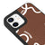 iPhone 12 Dont Overthink Telefon Kılıfı - Deri - Kahve