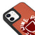iPhone 12 More Wine Telefon Kılıfı - Deri - Turuncu