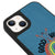 iPhone 15 Only Good Vibes Telefon Kılıfı - Deri - Mavi