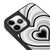 iPhone 11 Pro Ring Hearts Telefon Kılıfı - Ayna - Siyah