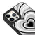 iPhone 12 Pro Ring Hearts Telefon Kılıfı - Ayna - Siyah