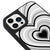 iPhone 15 Pro Ring Hearts Telefon Kılıfı - Ayna - Siyah