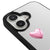 iPhone 16 Plus Hearts Pinky Telefon Kılıfı - Ayna - Siyah