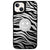 iPhone 13 Mini Zebre Smile Telefon Kılıfı - Ayna - Siyah