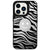 iPhone 14 Pro Zebre Smile Telefon Kılıfı - Ayna - Siyah