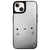 iPhone 13 Mini Minimal Faces Telefon Kılıfı - Ayna - Siyah