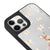 iPhone 12 Pro Rabbit Flowers Telefon Kılıfı - Ayna - Siyah