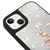 iPhone 13 Mini Rabbit Flowers Telefon Kılıfı - Ayna - Siyah