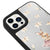 iPhone 13 Pro Max Rabbit Flowers Telefon Kılıfı - Ayna - Siyah