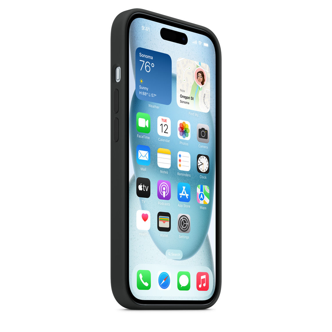 Apple iPhone 15 Plus Silikon Magsafe Case Siyah