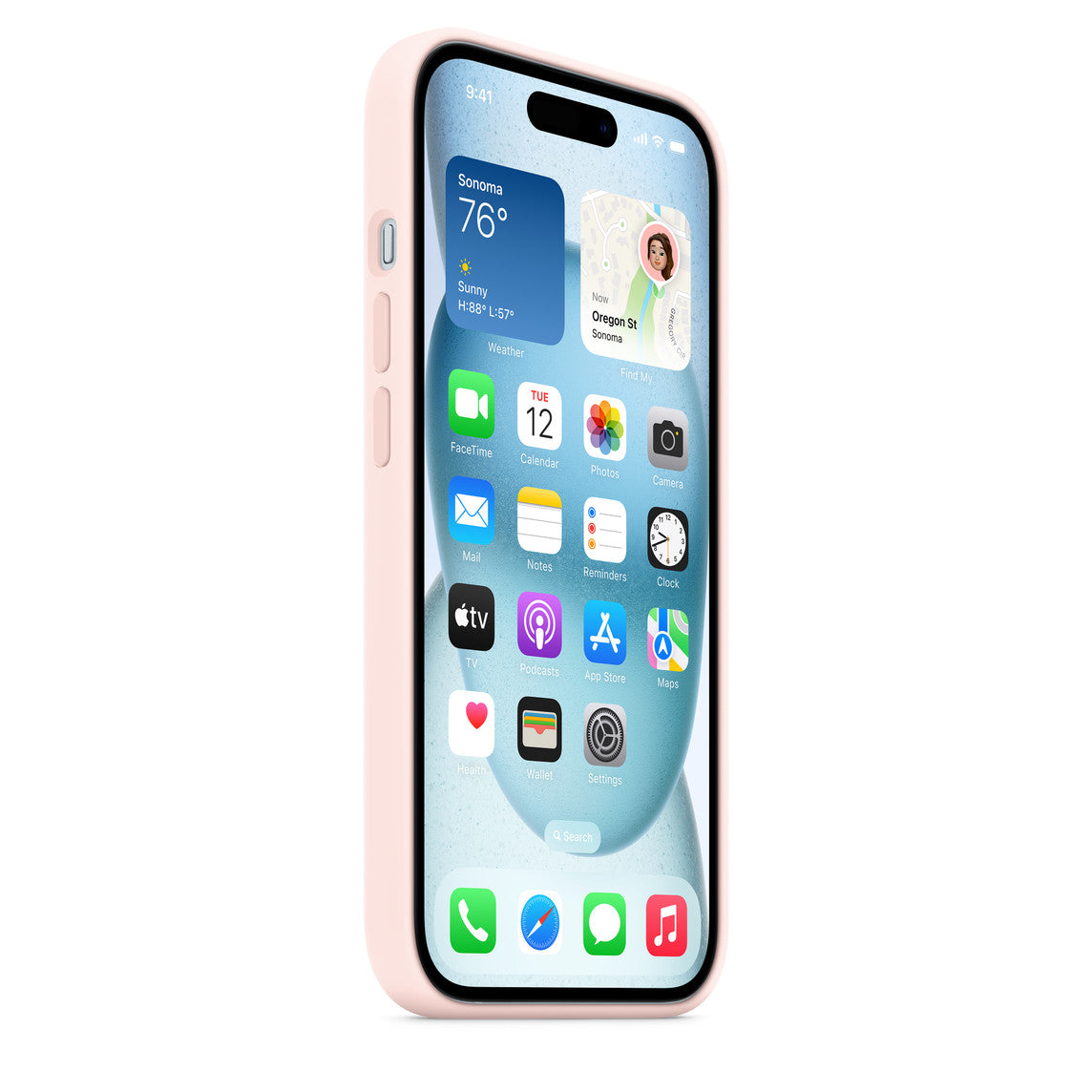 Apple iPhone 15 Plus Silikon Magsafe Case Uçuk Pembe
