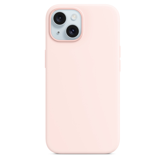 Apple iPhone 15 Plus Silikon Magsafe Case Uçuk Pembe