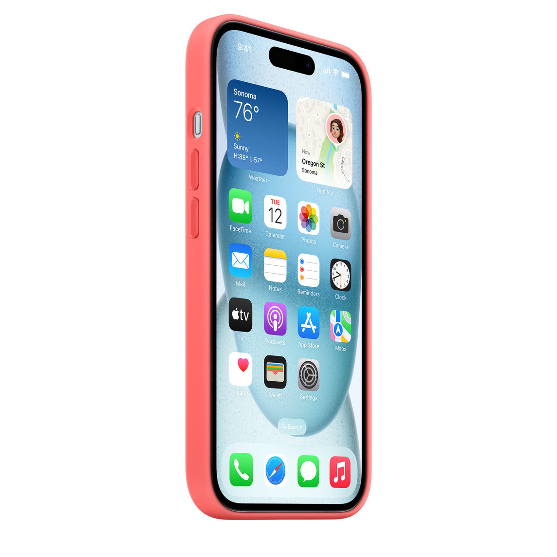 Apple iPhone 14 Plus Silikon Magsafe Case Koyu Pembe
