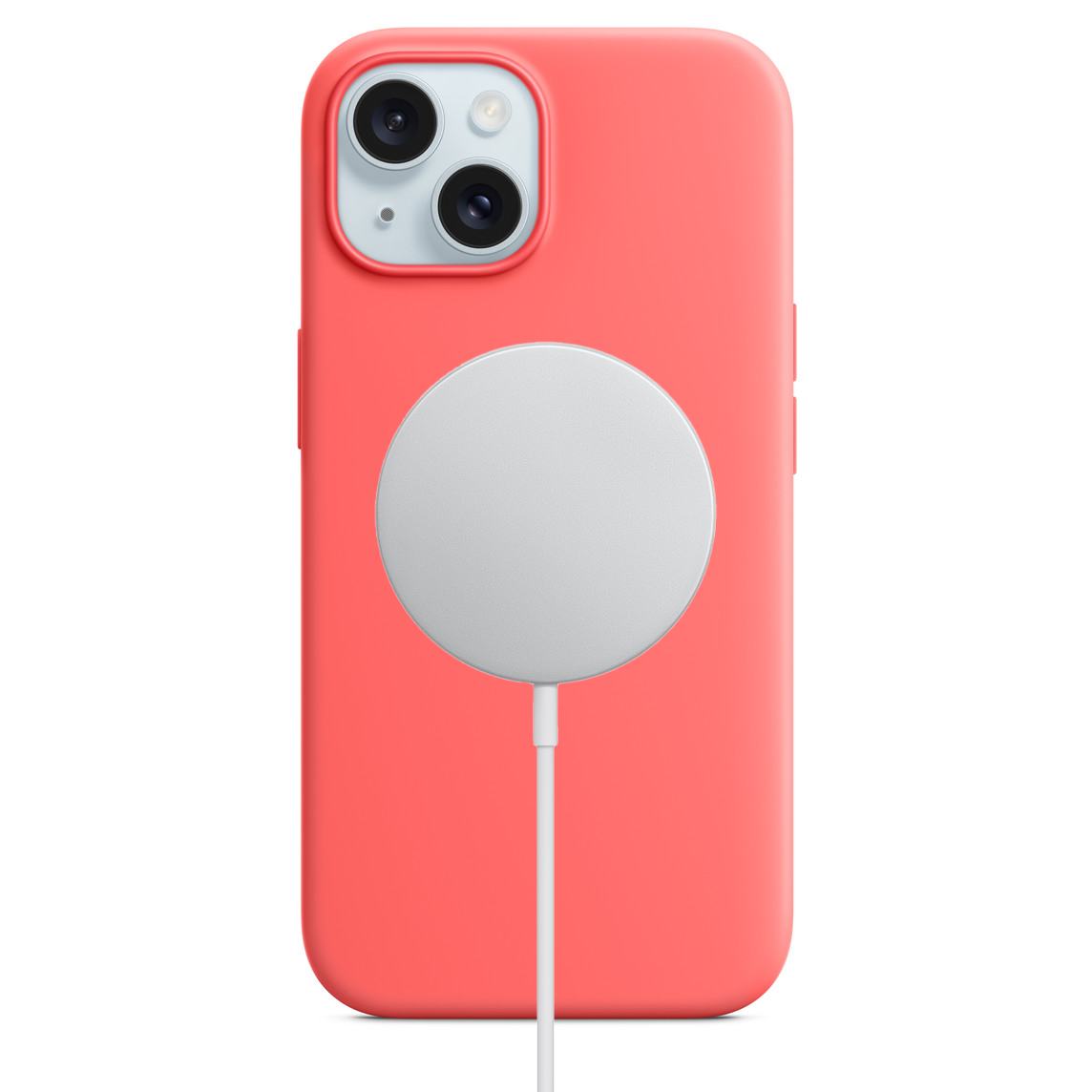 Apple iPhone 14 Plus Silikon Magsafe Case Koyu Pembe