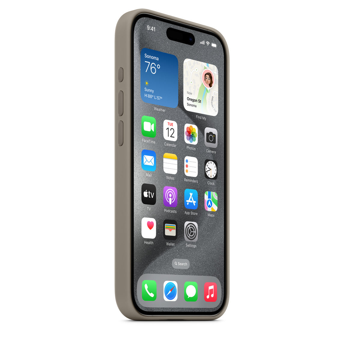 Apple iPhone 15 Pro Max Silikon Magsafe Case Kil Rengi
