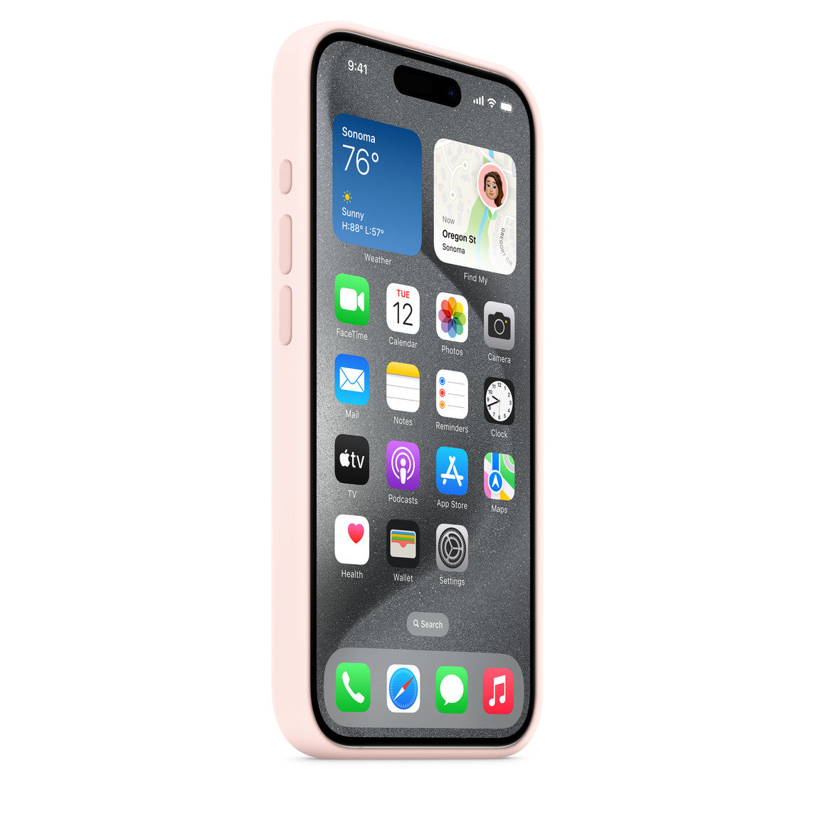 Apple iPhone 15 Pro Max Silikon Magsafe Case Uçuk Pembe