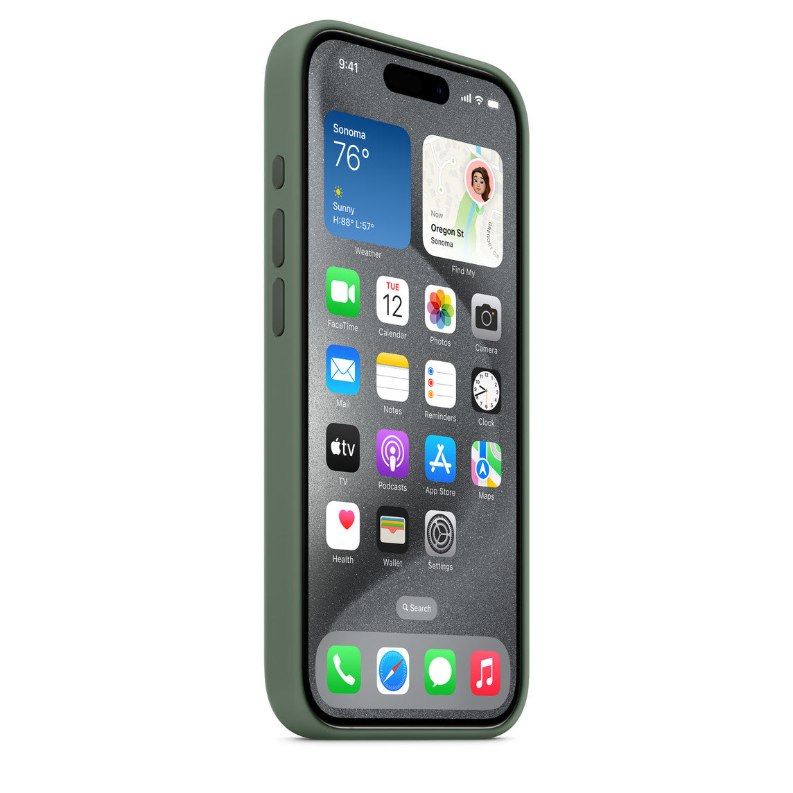 Apple iPhone 15 Pro Max Silikon Magsafe Case Kaktüs Yeşili