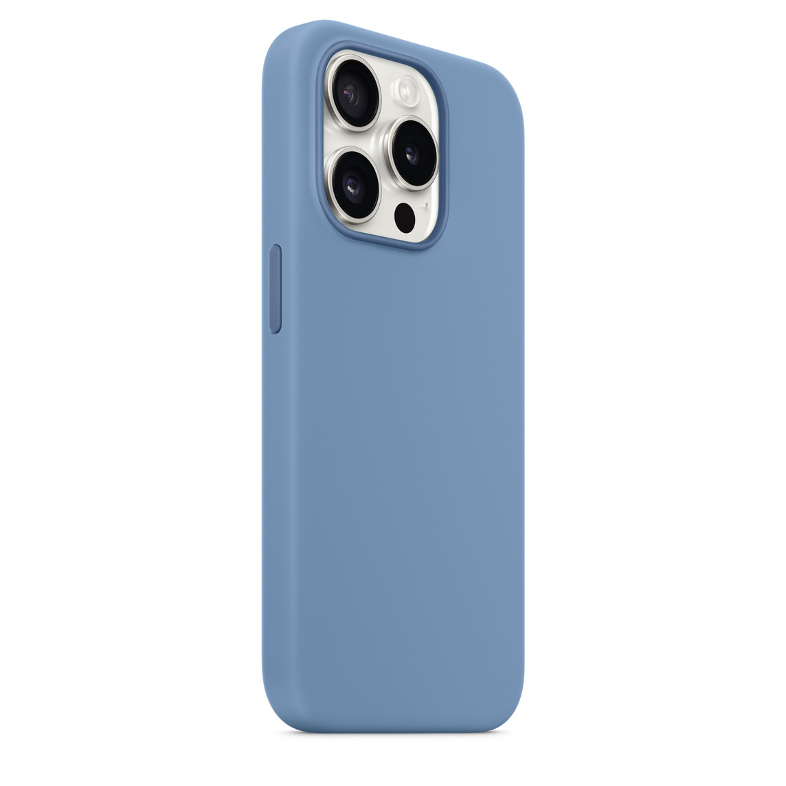 Apple iPhone 15 Pro Max Silikon Magsafe Case Buz Mavisi