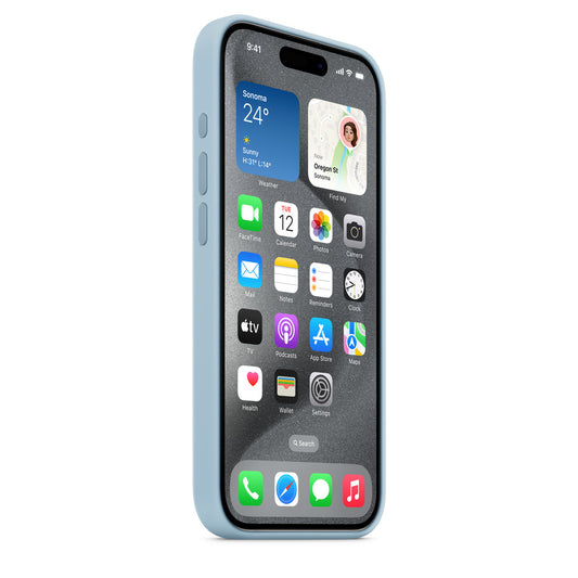 Apple iPhone 14 Pro Max Silikon Magsafe Case Açık Mavi