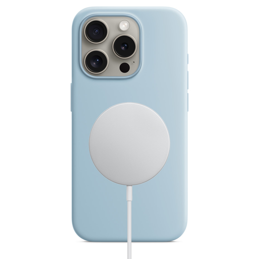 Apple iPhone 14 Pro Max Silikon Magsafe Case Açık Mavi