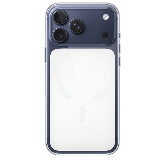 Apple iPhone 17 Pro Max Lansman Şeffaf Magsafe Telefon Kılıfı Beyaz