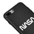 iPhone 8 Plus Nasa White Logo Telefon Kılıfı - Renkli Silikon - Siyah