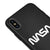 iPhone X Nasa White Logo Telefon Kılıfı - Renkli Silikon - Siyah