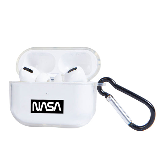 Apple AirPods Pro 3 Nasa Siyah Logo Şeffaf Kılıfı