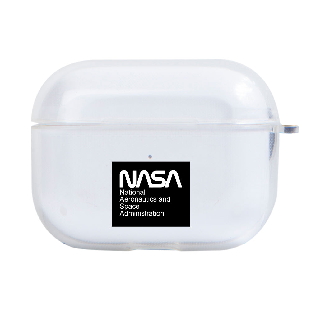 Apple AirPods Pro 3 Nasa Space Black Logo Şeffaf Kılıfı