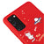 SAMSUNG S20 FE Uzaylı Kedi Telefon Kılıfı - Renkli Silikon - Kırmızı