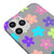iPhone 11 Pro Colorful Flowers Telefon Kılıfı - Renkli Silikon - Gri