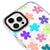 iPhone 14 Pro Colorful Flowers Telefon Kılıfı - Magsafeli Artycase - Beyaz