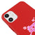 iPhone 11 Jelly Girl Telefon Kılıfı - Renkli Silikon - Kırmızı
